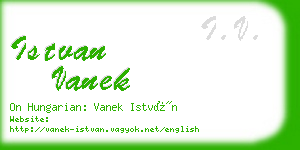 istvan vanek business card